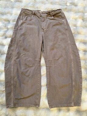 We The Free Womens Barrel Jeans  Pants in Mocha Mousse